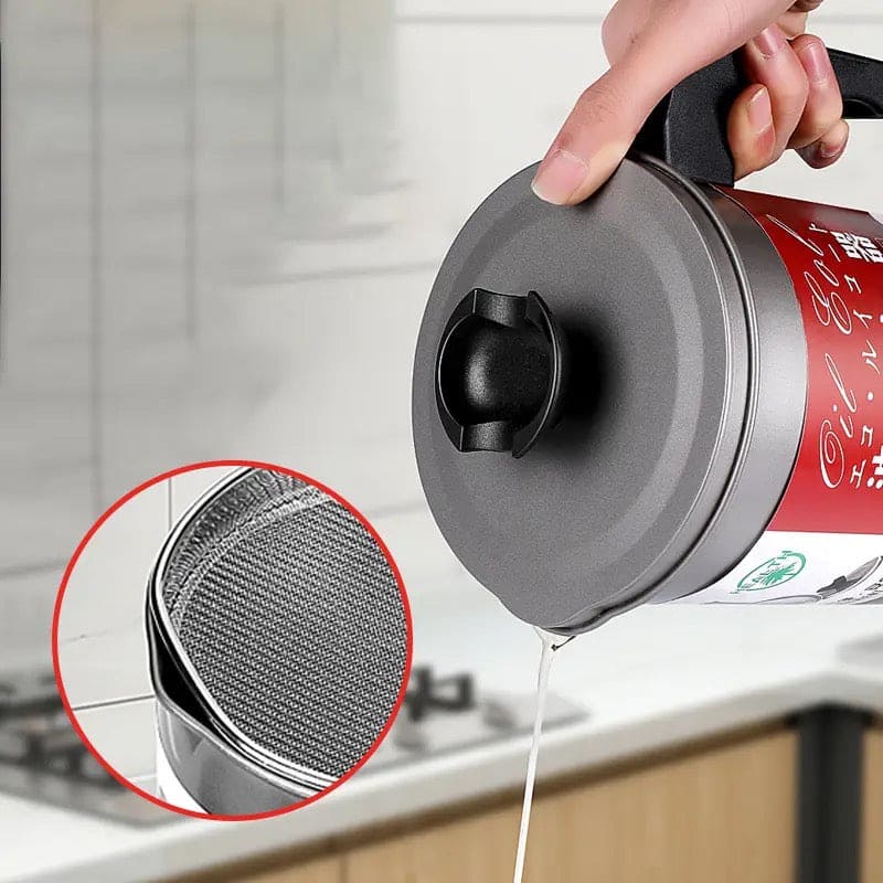 PurePour – Stainless Steel Oil Filter Pot EzLyf