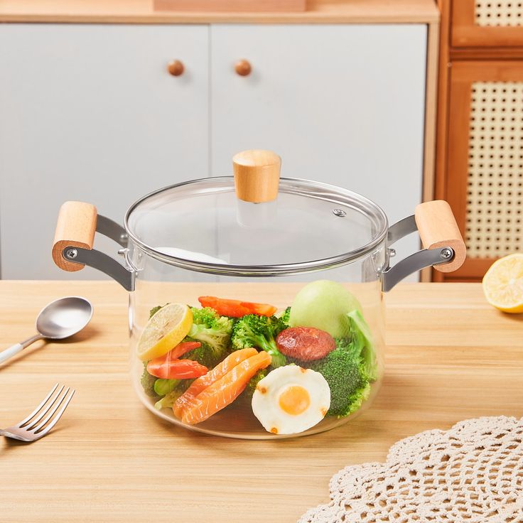 ClearCook – Transparent Heat-Resistant Glass Cooking Pot EzLyf