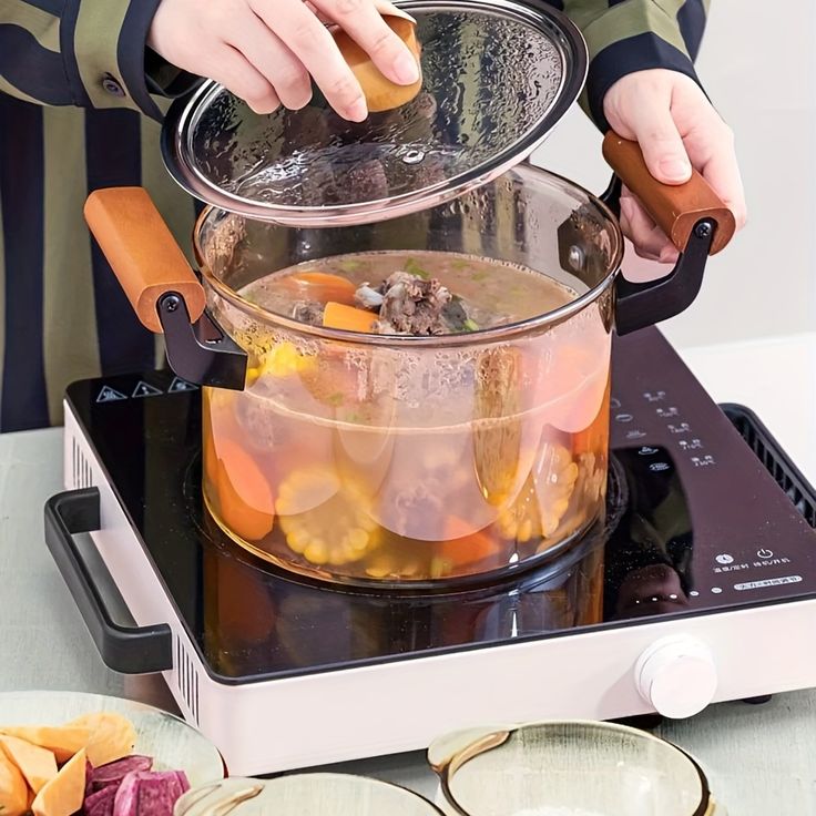 ClearCook – Transparent Heat-Resistant Glass Cooking Pot EzLyf