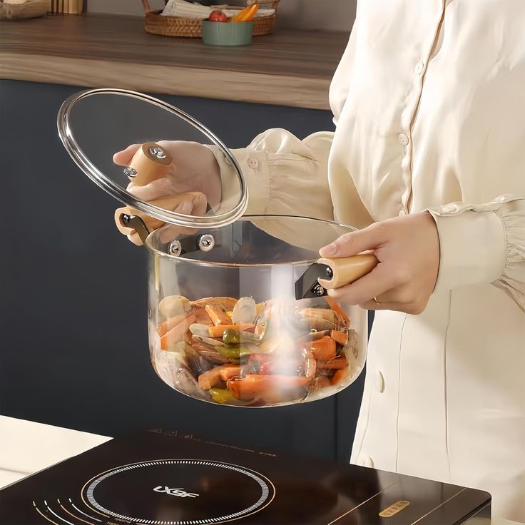 ClearCook – Transparent Heat-Resistant Glass Cooking Pot EzLyf