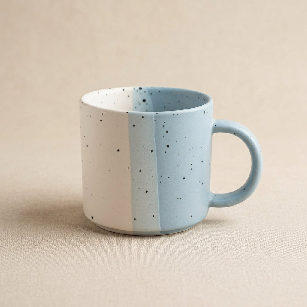 Tri-Tone Speckled Ceramic Mug