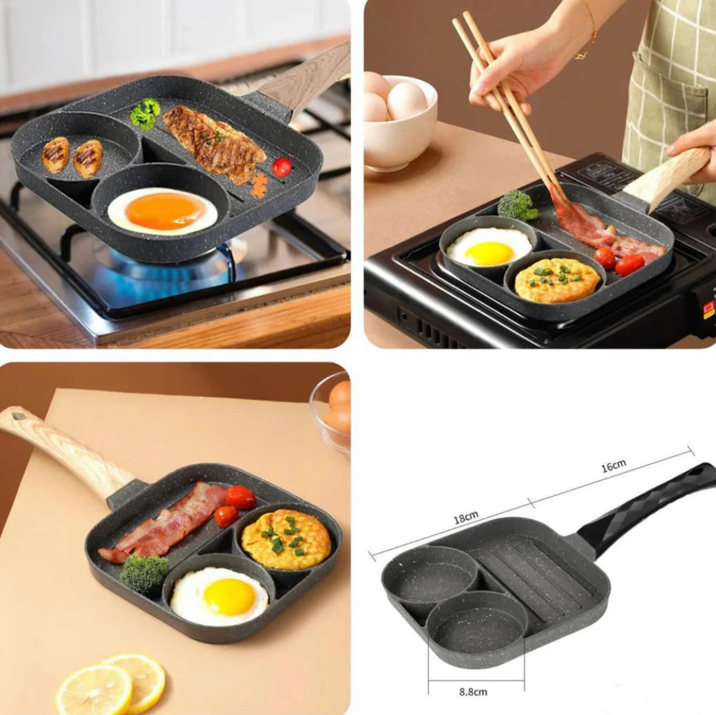 TriZone Nonstick Square Breakfast Pan