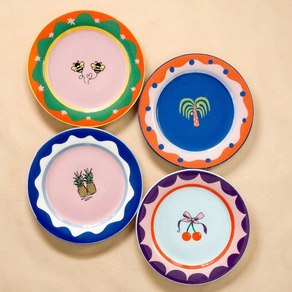 Tropical Pop Aesthetic Plate – Playful Collection