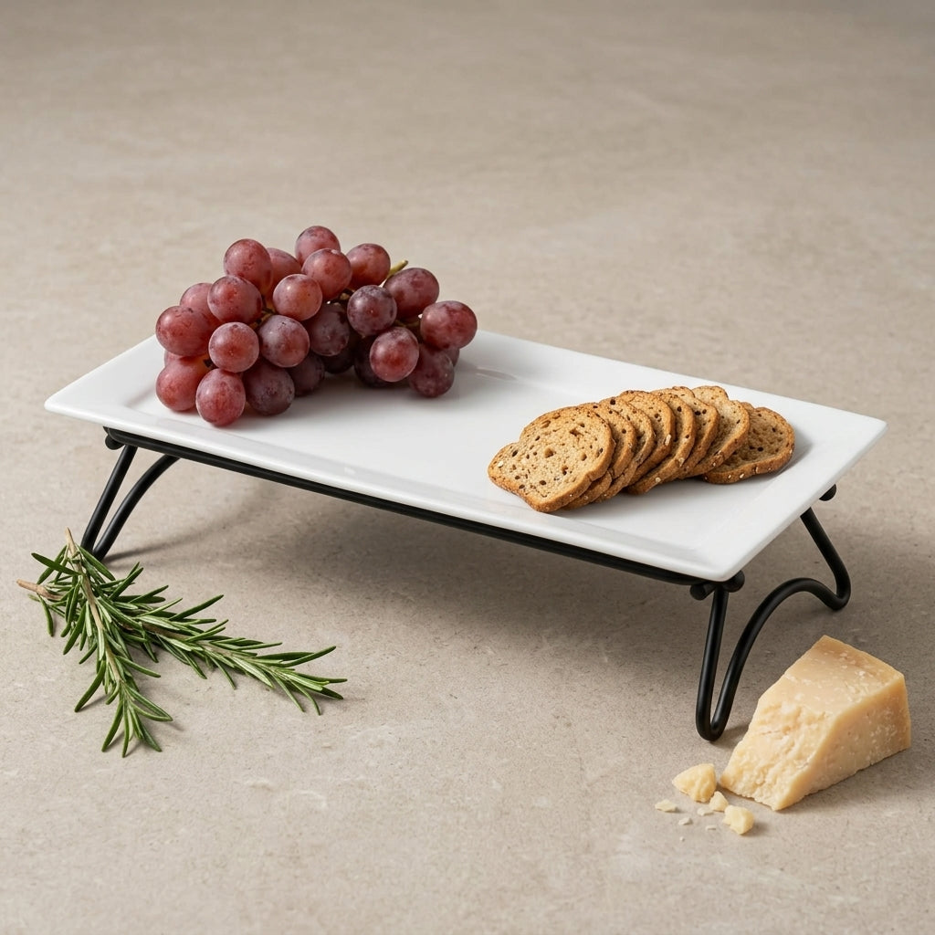 Elevated Rectangular Platter Stand