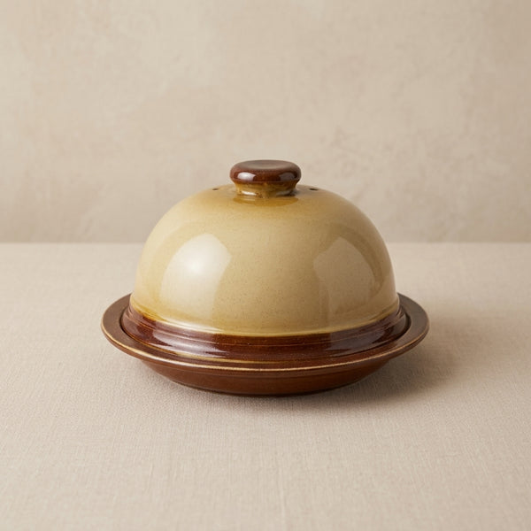 Heritage Vented Ceramic Cloche – Rustic Two-Tone Edition