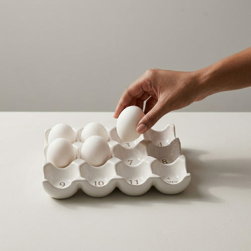 Ceramic Egg Holder Tray – Minimal Kitchen Edition