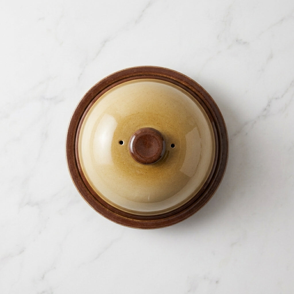 Heritage Vented Ceramic Cloche – Rustic Two-Tone Edition